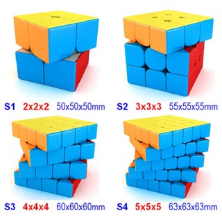 cubo de rubik 2x2, 3x3, 4x4 y 5x5 rubik, cubo de rubik mágico de velocidad sin pegatinas, juguetes de puzzle rubix (1)