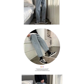 Super Popular pantalones de Hong Kong estilo primavera y verano lavado Jeans de los hombres de la marca de moda Draping suelto recto ancho pierna papi pantalones (9)
