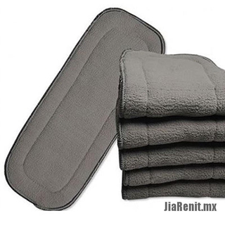 jiarenit alvababy 5 capas lavables pañales pañales de microfibra de bambú inserto de carbón