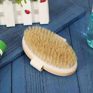 Prettyhomes cepillo de SPA de cerdas naturales suaves de madera para baño, ducha, masajeador corporal (5)
