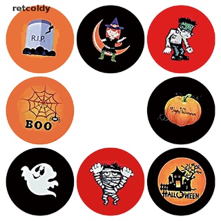 [retc] 500 pegatinas redondas de halloween momia, pegatinas redondas, etiquetas de sellado, bolsa de caramelos m2