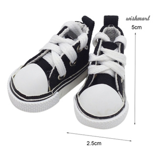 [deseo] 1 par de zapatos de 5 cm exquisita mano de obra de tela de moda muñeca zapatos de lona para regalo (5)
