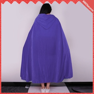 [bzunm] Adult\'s Velvet Hooded Cloak Gothic Devil Cape Medieval Witch Wizard Costume