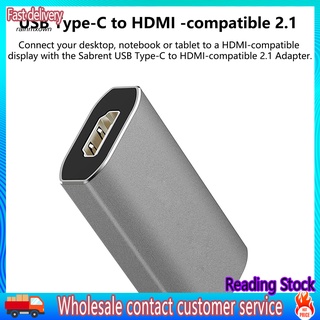 ra_ adaptador compacto de cable de vídeo usb-c a hdmi compatible con cable de vídeo adaptador plug play