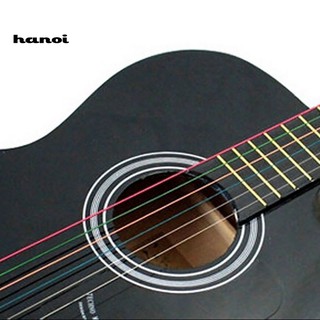 Cuerdas de acero de colores arcoíris 6 pzas para guitarra acústica