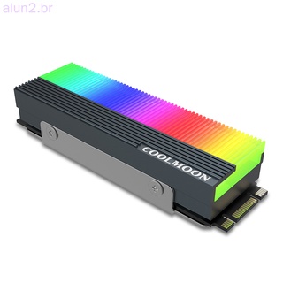 Alun2 calentador De enfriamiento De Calor SSD Coolmoon Colorido RGB Luz Radiador De enfriamiento M. 2 2280 almohadilla Térmica de estado sólido