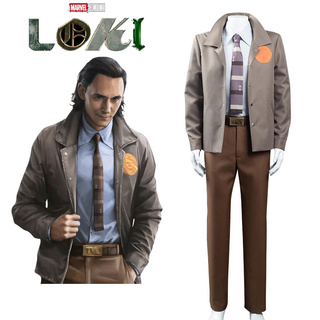 U.S. Drama LOKI Cosplay Costume Set Marvel Superhero The Avengers Thor Brother Loki TVA Halloween Overcoat Coat Suit (1)
