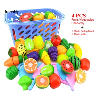 [f-ship] juego de corte de alimentos vegetales frutales reutilizable juego de rol pretender cocina juguetes para niños