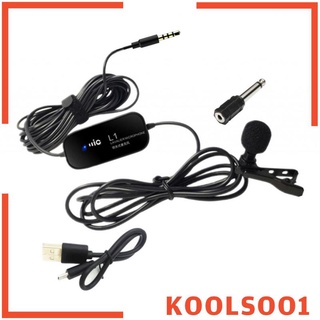 [koolsoo1] mini micrófono de 3,5 mm lavalier tie clip micrófono para grabadora de voz y smartphone
