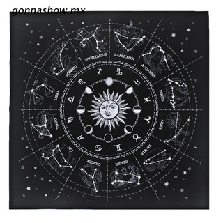 gonnashow.mx 1pc 49*49cm franela tarot mantel de adivinación estrella 12 constelaciones astrología (1)