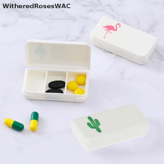 [WitheredRosesWAC] Portátil 3 Rejillas Mini Píldora Caso Hogar Viajes Oficina Medicamentos Médicos Casos Venta Caliente