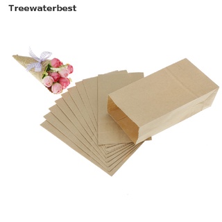[treewaterbest] 10 bolsas de papel kraft vintage marrón regalo comida pan caramelo fiesta bolsas mx