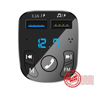 USB Car Charger FM Transmitter Aux Modulator Bluetooth Handsfree Audio Car MP3 Player Kit Car Q6R4