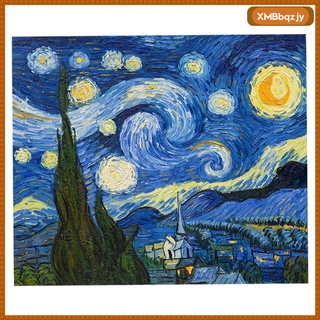 [BQZJY] 5D Diamond Painting by Number Kit, Full Drill Rhinestones Embroidery Cross Stitch Van Gogh The Starry Night Picture (1)