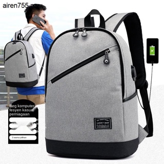 Multifuncional portátil mochila USB carga de viaje Unisex 15 pulgadas debajo de la bolsa de los hombres