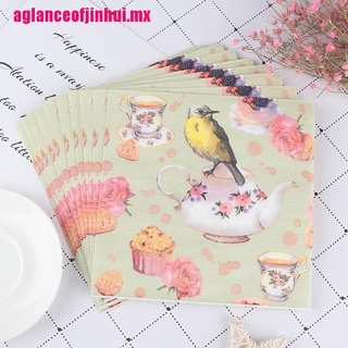 {AG*MX}20pcs Flower and Bird Decoupage Napkin Paper Tissue for Xmas Wedding Decor (1)
