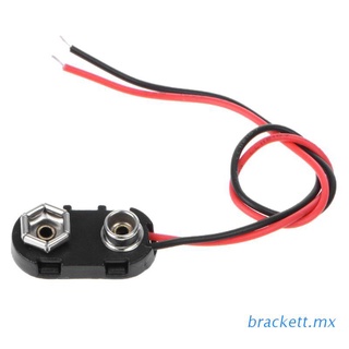 brack pp3 9v batería clip conector i tipo alambre estañado cables 150mm negro rojo