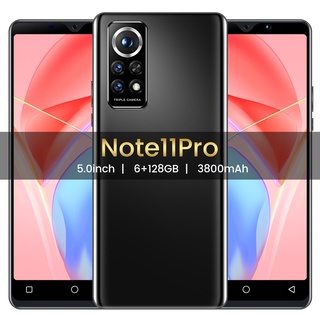 Note11 Pro Smart Phone 5.0 Pulgadas 6GB RAM + 128GB ROM Dual SIM Huella Dactilar Desbloqueo Facial 5G Teléfono Móvil (Memoria Opcional)