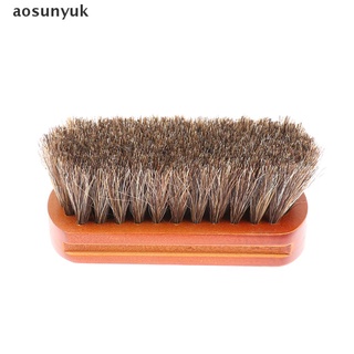 【uny】 Horsehair Shoe Brush Polish Natural Leather Real Horse Hair Soft Cleaning Brush .