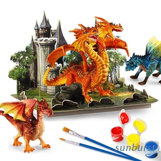 sunb 3d dinosaurio juguetes pintados hechos a mano para niños diy artes suministros fiesta favores regalos