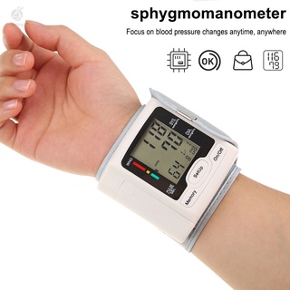 cuidado de la salud automático muñeca digital monitor de presión arterial tonómetro medición de frecuencia de pulso