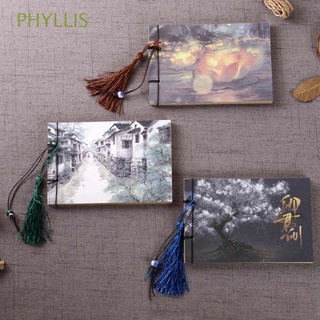 phyllis 1pc cuaderno de bocetos estilo chino papelería cuaderno cuaderno suministros de arte suministros de oficina suministros escolares beige pintado a mano pintura graffiti cuaderno cuaderno