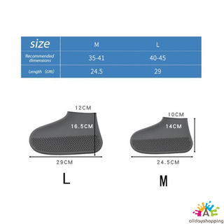 1 Pair Reusable Non-Slip Rubber Rain Shoe Covers Waterproof Boot Overshoes