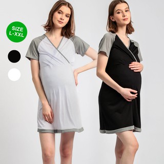 Mutia ropa embarazada ropa de lactancia materna de gran tamaño lactancia materna vestido BS10