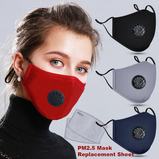 Máscara PM2.5 reutilizable Unisex para adultos con 2 almohadillas de filtro Anti gripe Virus cara (1)