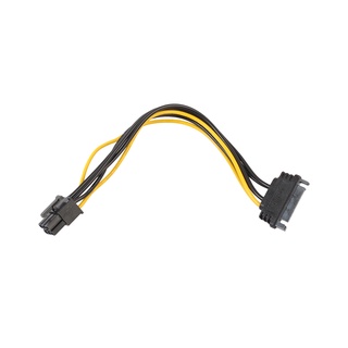wnsenbem - Cable adaptador de 15 pines SATA a 6 pines PCI-e PCI Express para tarjeta de vídeo