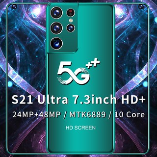 Versión Global S21 Ultra Smartphone 7.3 Pulgadas 12GB RAM + 512GB ROM Tarjeta dual Rtandby Reconocimiento Facial 5G (Memoria Opcional)