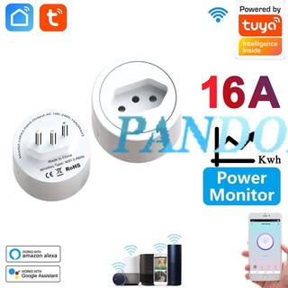 hot sale Smart Wifi Plug Brazil 16A with Power Monitor Function Smart Life App Remote Control Socket Outlet Works with Alexa Google Home pan1dora