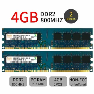 Memoria DIMM de escritorio de 8gb/2x/4GB/2GB/1GB/DDR2/PC2-6400U/800MHz para Hynix/computadora AD24