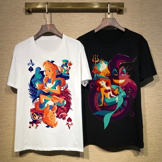 Disney princesa t-shirt mujeres verano de dibujos animados t-shirt moda de las mujeres de la calle de manga corta adulto t-shirt venta caliente (4)