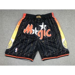 6 Estilos : 2022 Pantalones Cortos De La NBA Orlando Magic Bolsillos Negros Bordados Baloncesto