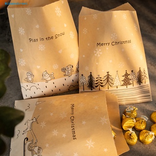 wismestreet bolsa de embalaje portátil de papel kraft regalo de caramelo bolsas de dibujos animados patrón para el hogar