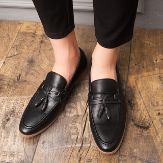 Los hombres mocasines 38-47 hombres borla mocasines de cuero deslizamiento en zapatos transpirable zapatos de conducción masculino Casual calzado mocasines hombre (3)