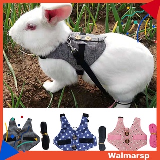 [Wmp] arnés de conejo caballero chaleco diseño caminar tela de seguridad correas para mascotas correa de pecho para conejito