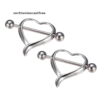 ncmx 1 pza/1 par de piercings de acero quirúrgico increíble para pezón/corazón/corazón/barra