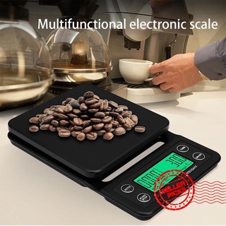 Escala de café con temporizador 3 kg/5 kg 0.1 g de alta Digital escala cocina de escala W6Q5 (1)