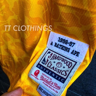 【top Quality】 [my Ready Stock] Bape Yellow Lakers Basketball Jersey (6)