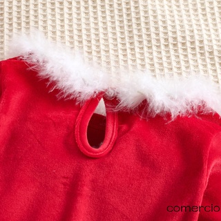 ❉DB♡Little Girl’s Casual Long Sleeve Dress Christmas Velvet Mesh Yarn (5)