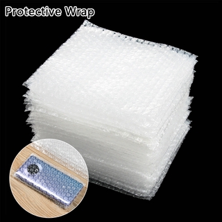 COLLARES 50pcs PE transparente blanco burbuja bolsa de plástico espuma bolsas de embalaje envoltura protectora doble película amortiguación sobre 7 tamaños paquete a prueba de golpes (4)