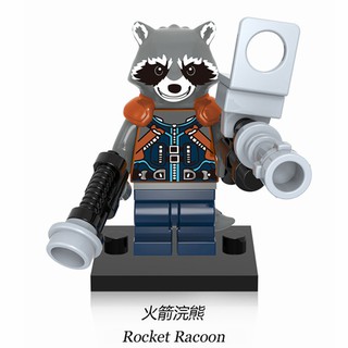 marvel guardianes de la galaxia compatible lego minifigures star-lord gamora rocket bloques de construcción juguetes x0159 (4)