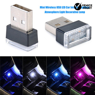 V.t luz nocturna portátil USB LED Interior del coche/ambiente/lámpara decorativa (1)