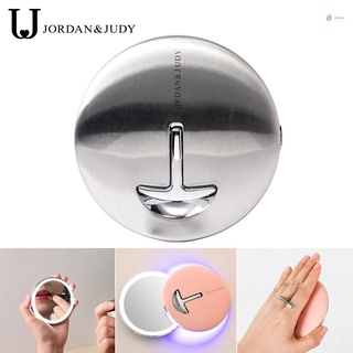 Jordan Judy LED espejo de maquillaje tipo c 350mAh recargable con luz de relleno de luz HD espejo de maquillaje portátil plegable de mano Mini espejo