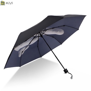 mjy5 fresco medio dedo paraguas de lluvia mujeres paraguas hombres a prueba de viento plegable sombrilla personalidad negro dedo medio paraguas (7)
