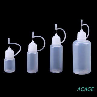 ACAGE 1PC 5-50ml Empty Plastic Needle Tip Childproof Cap Dropper Liquid Juice Bottles