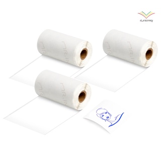 3 rollos de papel térmico autoadhesivo azul sobre blanco 50 mm*3 metros Compatible con impresoras térmicas Phomemo M02/M02S