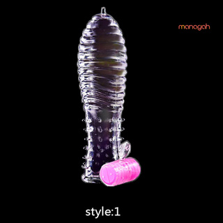 (juguete sexual) vibrador hilo punteado transparente condón de extensión del pene manga de bloqueo anillo juguete sexual (6)